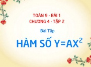 Bài tập hàm số y = ax^2 (a≠0) - Toán 9 bài 1 tập 2 chương 4